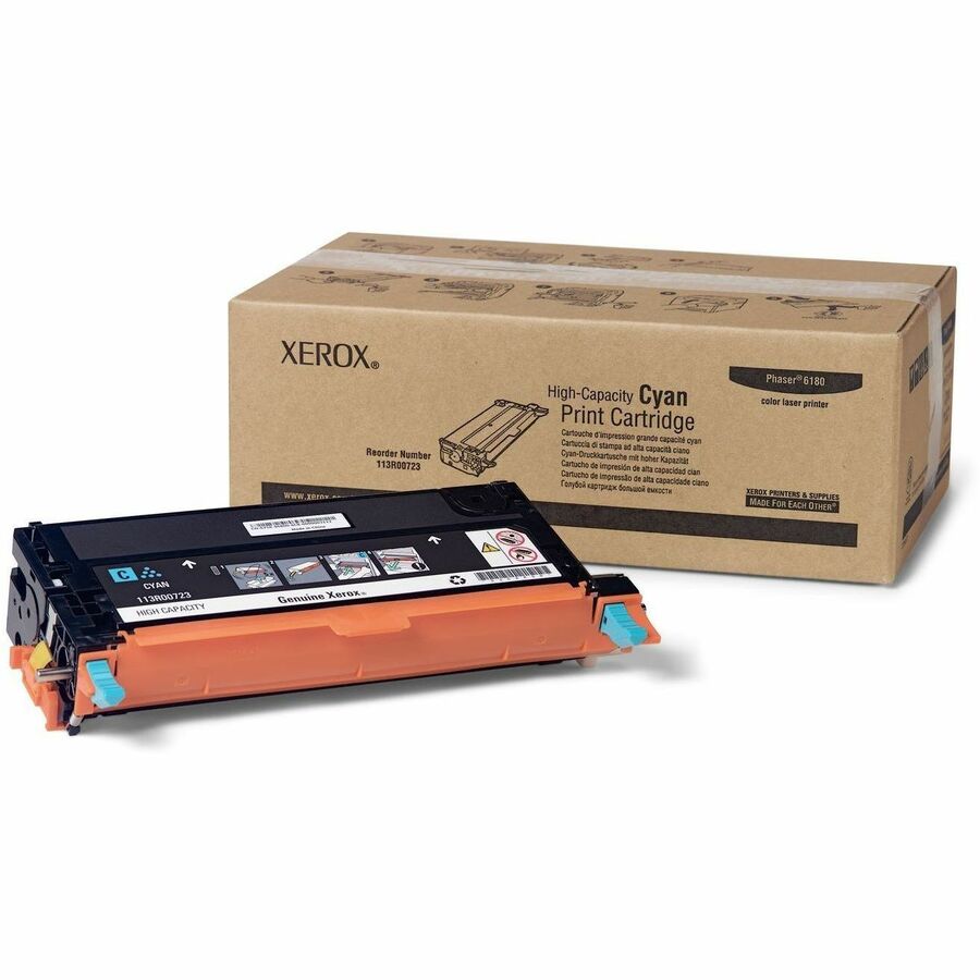 Xerox Original Laser Toner Cartridge - Cyan - 1 Each - 6000 Pages