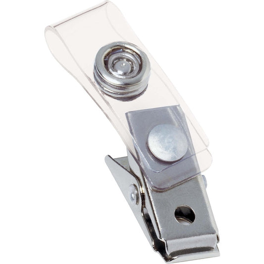 GBC ID Badge Clip - Polypropylene - Clear - 100 / Box