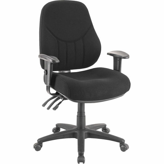 Lorell Bailey High-Back Multi-Task Chair - Black Seat Color - Acrylic Seat Material - Black Frame Color - 1 Each
