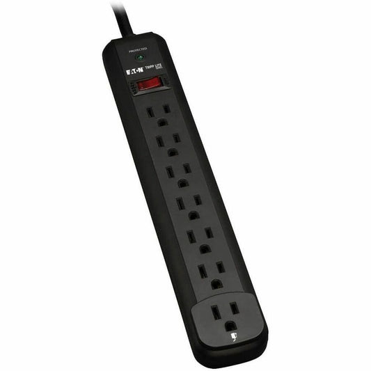 Tripp Lite series 7-Outlet Surge Suppressor - NEMA 5-15P - 7 x NEMA 5-15R - 1800 VA - 1080 J - 120 V AC Input - 120 V AC Output - 12 ft