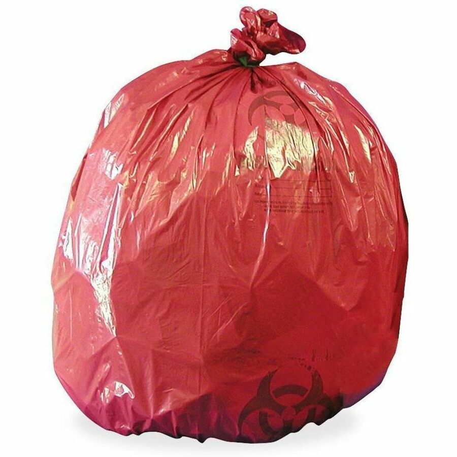 Medegen MHMS Red Biohazard Infectious Waste Liners - 7 gal Capacity - 24" Length x 24" Width x 1.20 mil (30 Micron) Thickness - Red - 1 Box