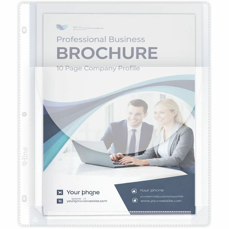 C-Line Super Capacity Sheet Protector with Tuck-in Flap - 200 x Sheet Capacity - For Letter 8 1/2" x 11" Sheet - Clear - Vinyl - 10 / Pack