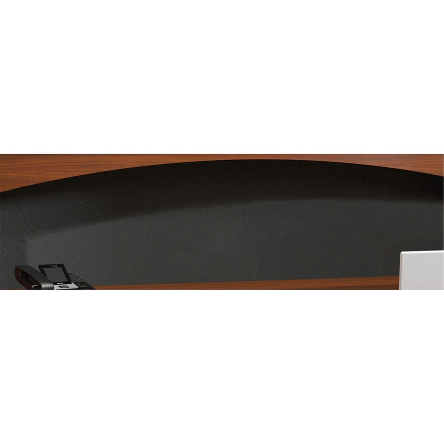 Safco Aberdeen Fabric Tack Panel - 19.3" Height x 0.5" Width x 69.6" Depth - Fluted Edge - Material: Particleboard - Finish: Black, Laminate - For Office - 1 Each
