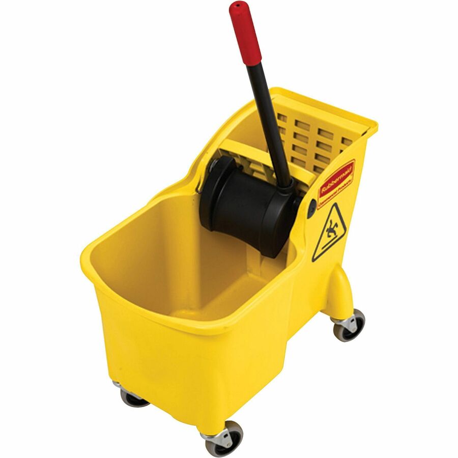 Rubbermaid Commercial 31 Quart Mop Bucket Combination - 7.75 gal - Wringer - 32.3" x 22.6" x 13.2" - Yellow - 1 Each