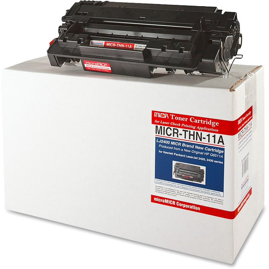 microMICR MICR Standard Yield Laser Toner Cartridge Q6511A - Black - 1 Each - 6000 Pages