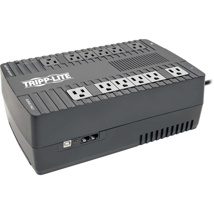 Tripp Lite series AVR 900VA Desktop UPS - Ultra-compact Desktop/Tower/Wall Mount - AVR - 8 Hour Recharge - 2.70 Minute Stand-by - 120 V AC Input - 110 V AC, 115 V AC, 120 V AC Output - Single Phase - USB - 12 x NEMA 5-15R Receptacle(s) - 6 x Battery/Su...