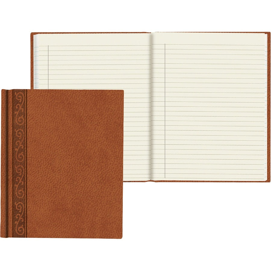 Rediform DaVinci Executive Journals - A4 - 150 Sheets - Perfect Bound - Ruled Margin - A4 - 8 1/2" x 11" Sheet Size - Cream Paper - Tan Cover - 1 Each