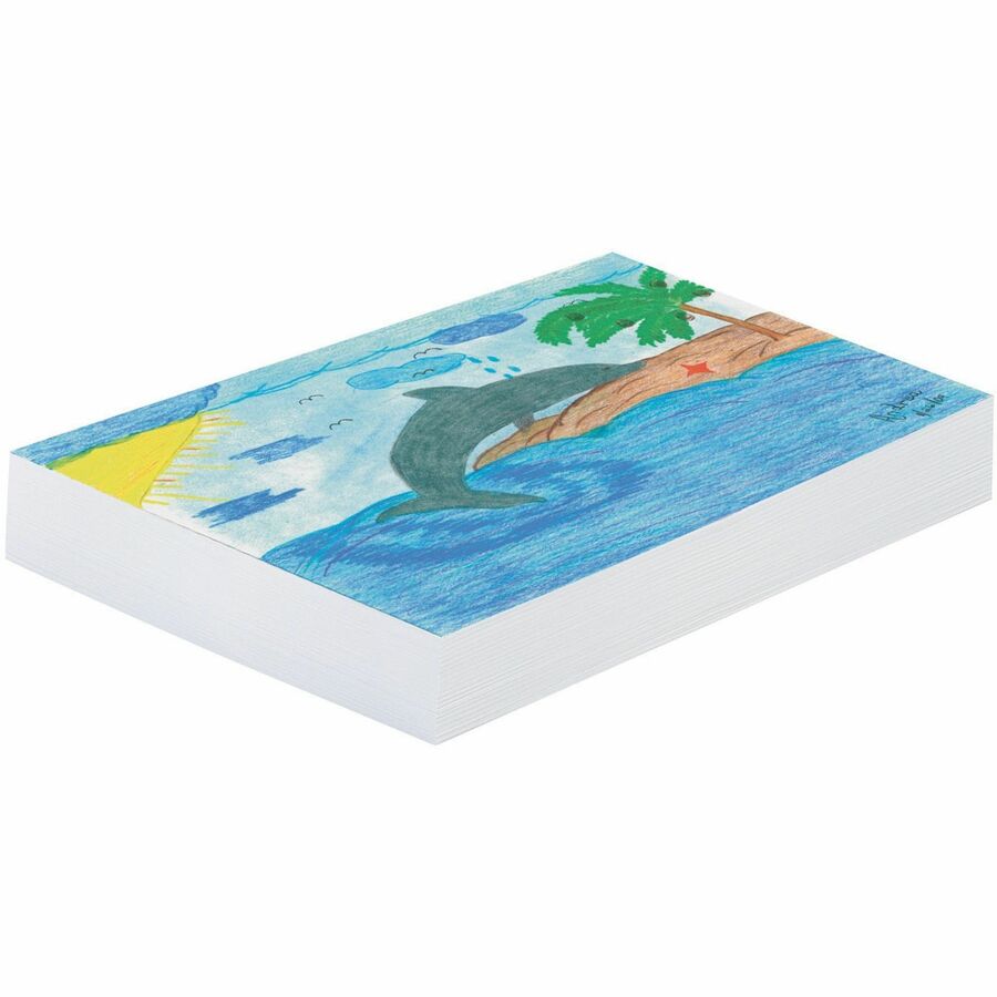 Pacon Newsprint Paper - 500 Sheets - Plain - 18" x 24" Sheet Size - White Paper - 1 Ream
