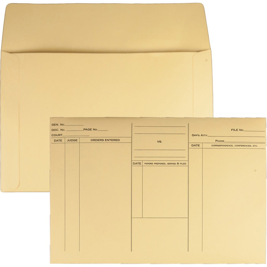 Quality Park Preprinted Reusable Legal Envelopes - Document - 14 3/4" Width x 10" Length - Buff - 100 / Box