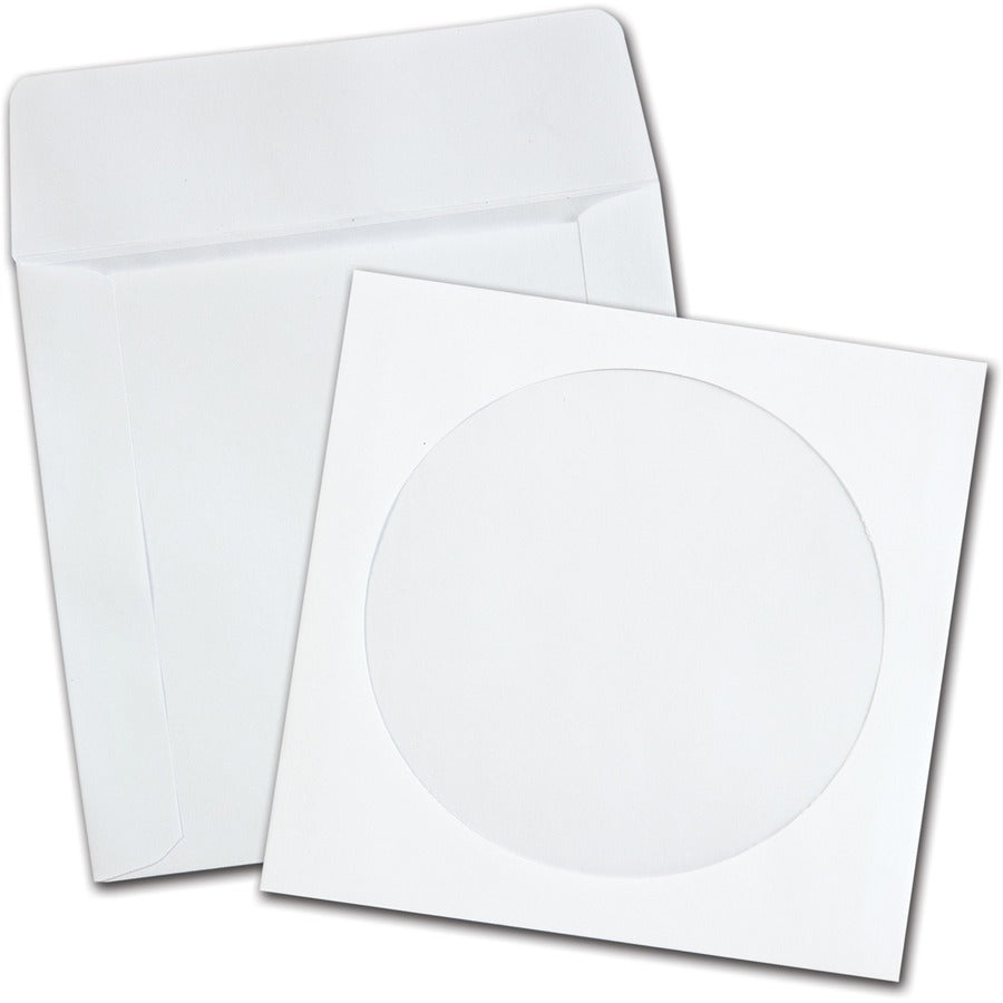 Quality Park 62905 CD/DVD Envelopes - CD/DVD - 5" Width x 5" Length - 24 lb - White - Polypropylene - 250 / Box