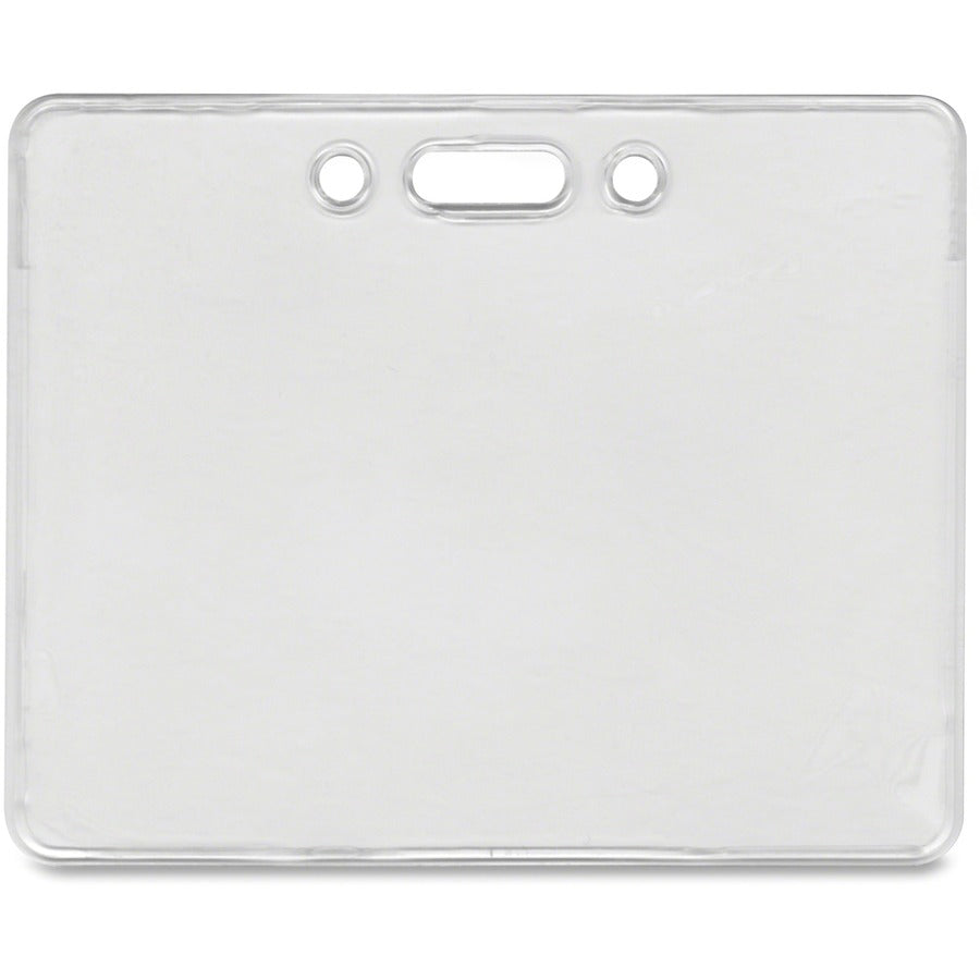 Advantus Proximity Card Horizontal Badge Holder - Horizontal - Clear - 50 / Pack