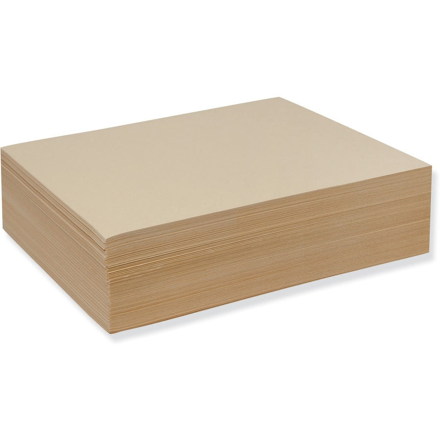 Pacon&reg, Heavyweight Drawing Paper - 500 Sheets - Plain - 9" x 12" Sheet Size - Manila Paper - 1 Ream