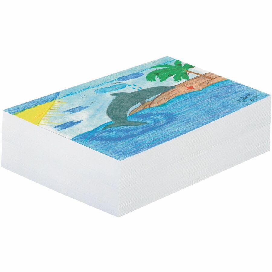 Pacon White Newsprint Paper - 500 Sheets - 9" x 12" Sheet Size - White Paper - 1 Ream