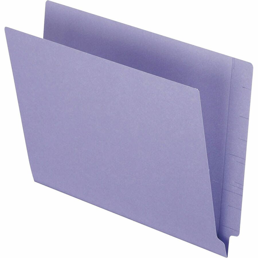 Pendaflex Letter End Tab File Folder - 8 1/2" x 11" - 3/4" Expansion - 11 pt. - Purple - 0% Recycled - 500 / Box