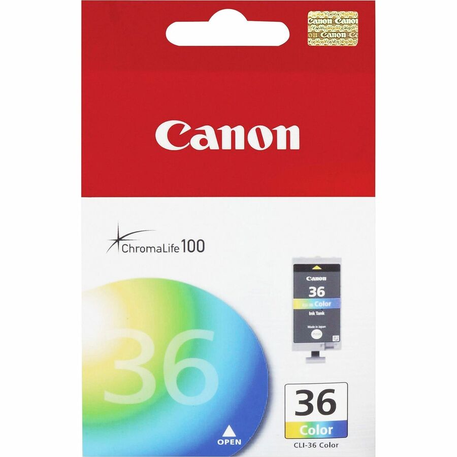 Canon CLI-36 Original Inkjet Ink Cartridge - Cyan, Magenta, Yellow - 1 Each - Inkjet - Cyan, Magenta, Yellow - 1 Each