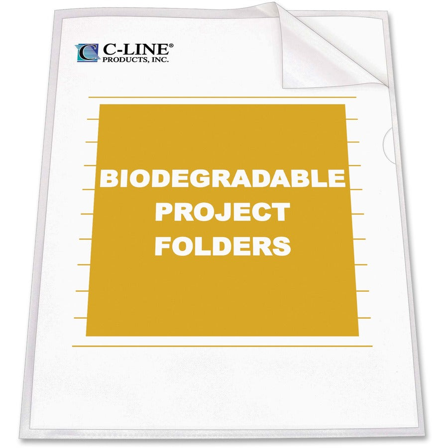 C-Line Letter Project File - 8 1/2" x 11" - 100 Sheets Capacity - Polypropylene - Clear - Acid-free, Non-toxic, PVC-free, Heavyweight, Thumb Cut, Archival-safe - 35 / Box