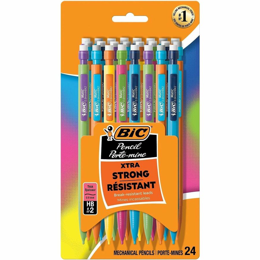 BIC Xtra Strong No. 2 Mechanical Pencils - 0.9 mm Black Lead - #2 - Assorted Barrel - 1 Pack