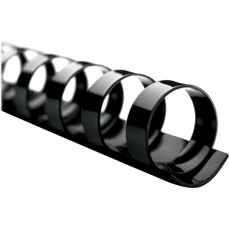 Swingline CombBind Binding Spines - 2" Maximum Capacity - 500 x Sheet Capacity - 19 x Rings - Round - Black - Plastic - 50 / Box