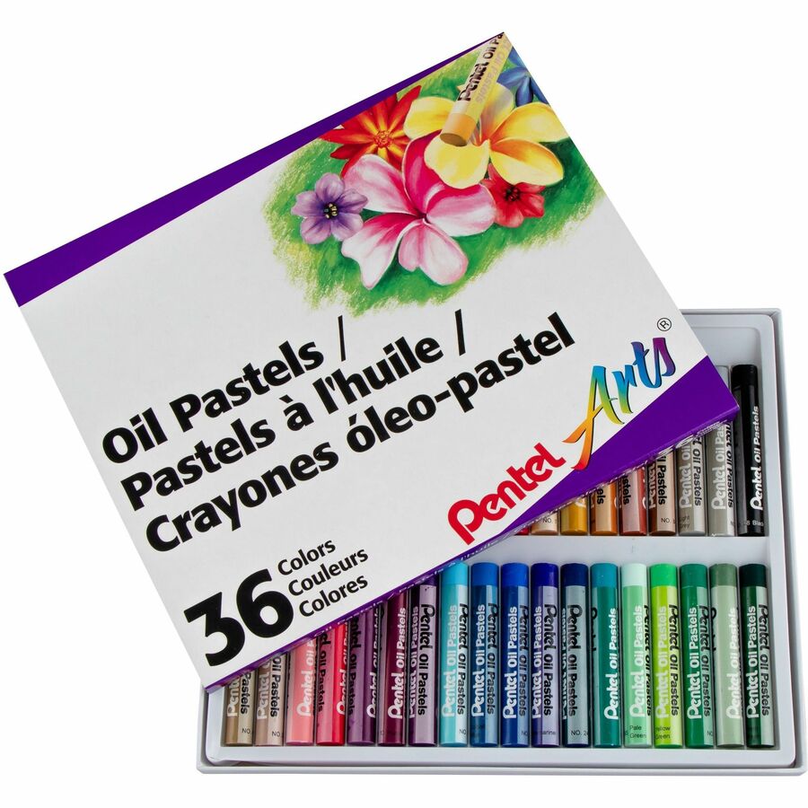 Pentel Arts PHN-36 Oil Pastel - Assorted - 1 Set