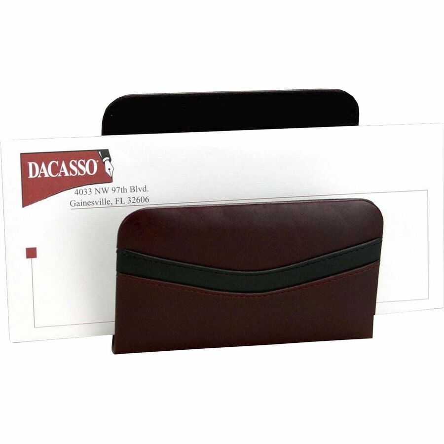 Dacasso Letter Holder - Leather - Burgundy - 1 Each