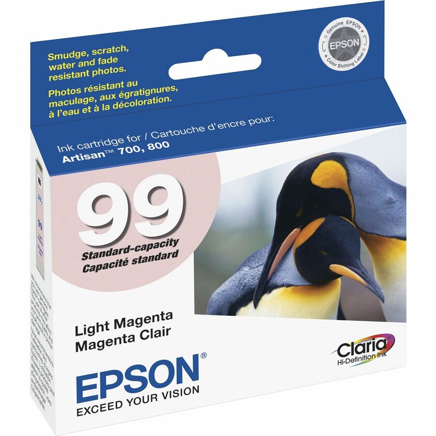 Epson Claria No. 99 Original Inkjet Ink Cartridge - Light Magenta - 1 Each - Inkjet - Light Magenta - 1 Each