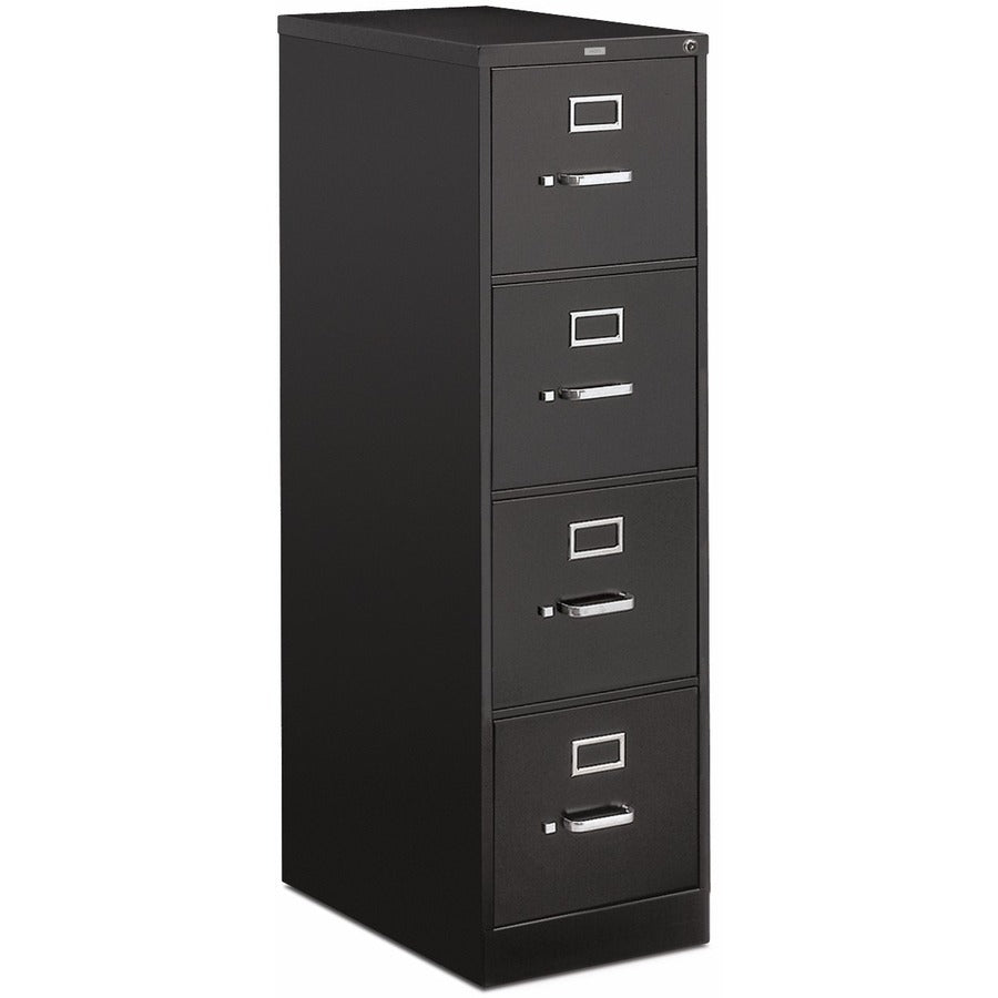 HON 510 H514 Vertical Column - 52" Height x 15" Width x 25" Depth - Total Drawer(s): 4 - Finish: Black - Lockable, Label Holder - For File, Document, File Folder, Desk - 1 Each