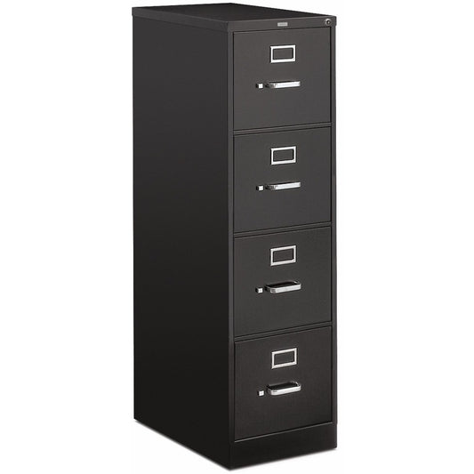 HON 510 H514 Vertical Column - 52" Height x 15" Width x 25" Depth - Total Drawer(s): 4 - Finish: Black - Lockable, Label Holder - For File, Document, File Folder, Desk - 1 Each