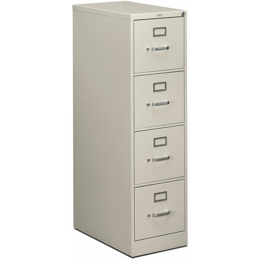 HON 510 H514 Vertical Column - 52" Height x 15" Width x 25" Depth - Total Drawer(s): 4 - Finish: Light Gray - Lockable, Label Holder - For File, Document, File Folder, Desk - 1 Each