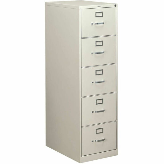 HON 310 H315C File Cabinet - 60" Height x 18.3" Width x 26.5" Depth - Total Drawer(s): 5 - Finish: Light Gray - Lockable, Durable, Label Holder - For File, Office, File Folder, Desk - 1 Each