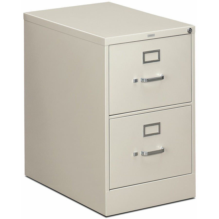 HON 310 H312C File Cabinet - 29" Height x 18.3" Width x 26.5" Depth - Total Drawer(s): 2 - Finish: Light Gray - Lockable, Durable, Label Holder - For File, Office, File Folder, Desk - 1 Each