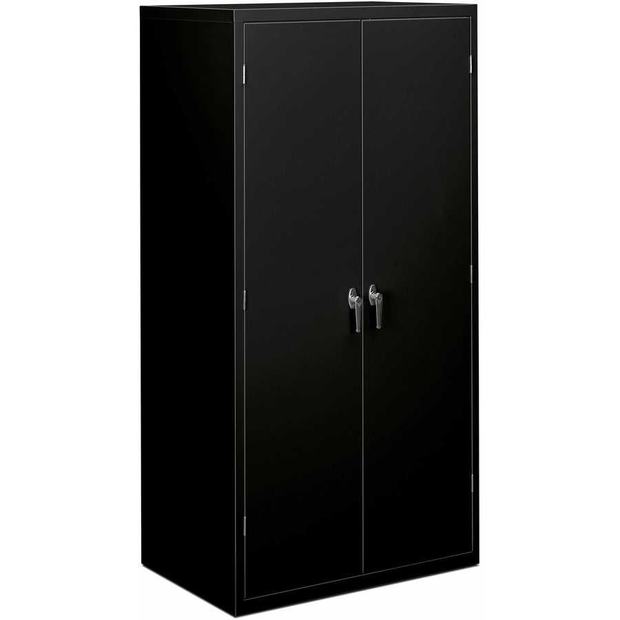HON Brigade HSC2472 Storage Cabinet - 36" Width x 24.1" Depth x 72" Height - 5 x Shelf(ves) - Hinged Door(s) - 564.38 lb Load Capacity - Adjustable Shelf, Rugged, Reinforced, Welded, Locking Mechanism, Leveling Glide, Heavy Duty, Durable, Tamper Resist...