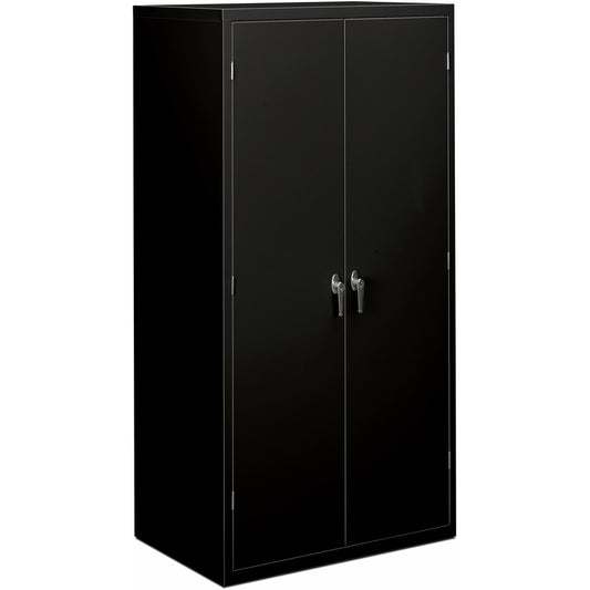 HON Brigade HSC2472 Storage Cabinet - 36" Width x 24.1" Depth x 72" Height - 5 x Shelf(ves) - Hinged Door(s) - 564.38 lb Load Capacity - Adjustable Shelf, Rugged, Reinforced, Welded, Locking Mechanism, Leveling Glide, Heavy Duty, Durable, Tamper Resist...