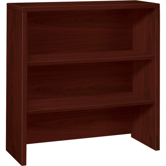 HON 10500 H105292 Bookcase Hutch - 37.1" Height x 36" Width x 14.6" Depth - 2 Shelve(s) - Flat Edge - Finish: Mahogany - For Coat - 1 Each