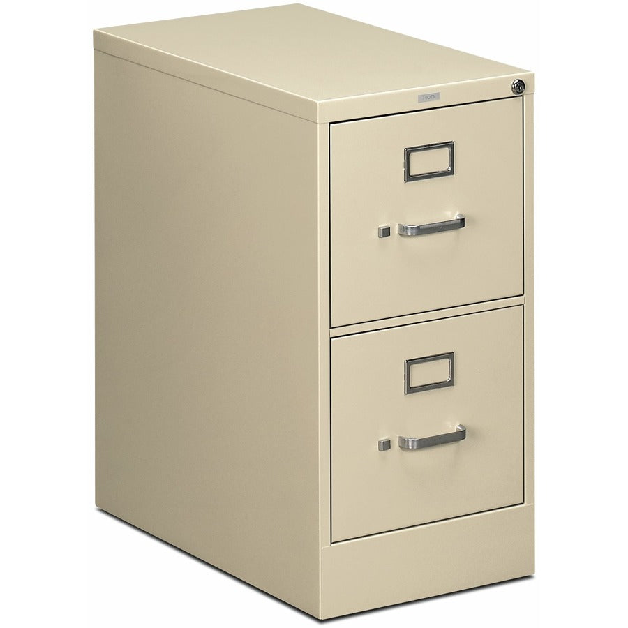 HON 510 H512 Vertical Column - 29" Height x 15" Width x 25" Depth - Total Drawer(s): 2 - Finish: Putty - Lockable, Label Holder - For File, Document, File Folder, Desk - 1 Each