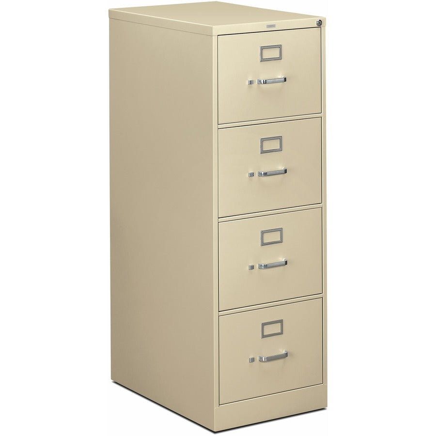 HON 310 H314C File Cabinet - 52" Height x 18.3" Width x 26.5" Depth - Total Drawer(s): 4 - Finish: Putty - Lockable, Durable, Label Holder - For File, Office, File Folder, Desk - 1 Each