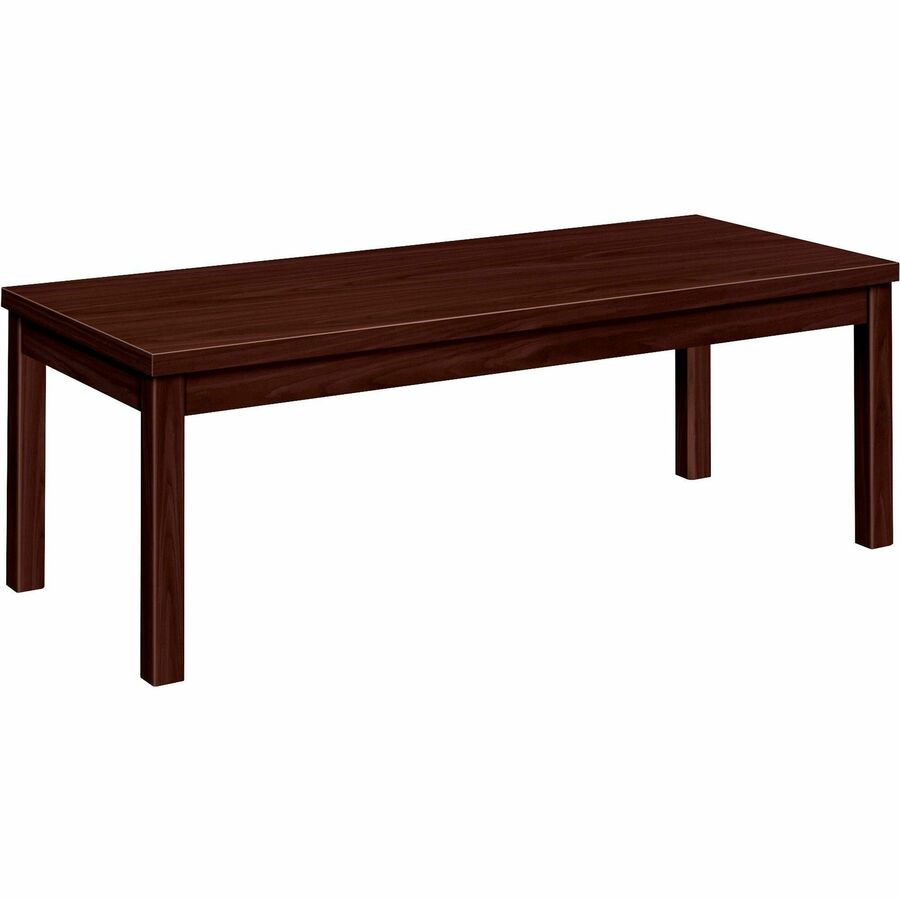 HON H80191 Coffee Table - Rectangle Top - 48" Table Top Width x 20" Table Top Depth x 1.13" Table Top Thickness - 16" Height - Lobby, Reception Area, Office, Waiting Room - Mahogany Laminate - Particleboard - 1 Each