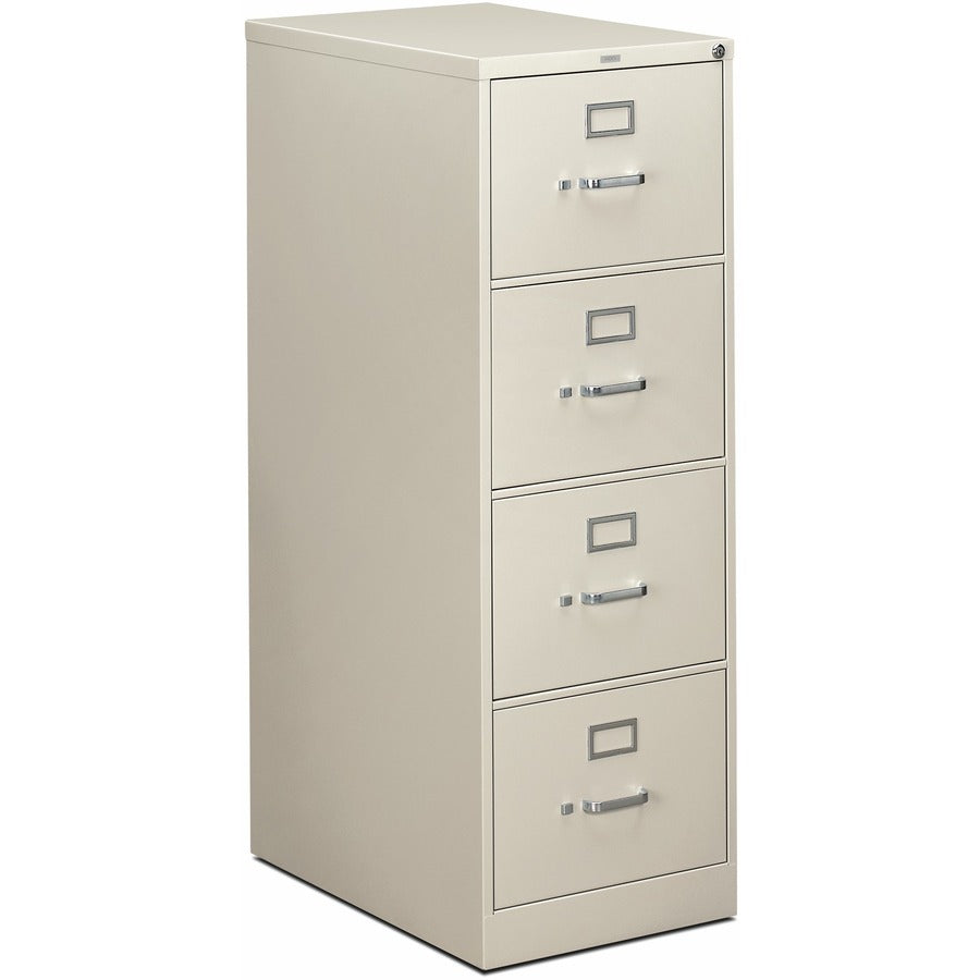 HON 310 H314C File Cabinet - 52" Height x 18.3" Width x 26.5" Depth - Total Drawer(s): 4 - Finish: Light Gray - Lockable, Durable, Label Holder - For File, Office, File Folder, Desk - 1 Each