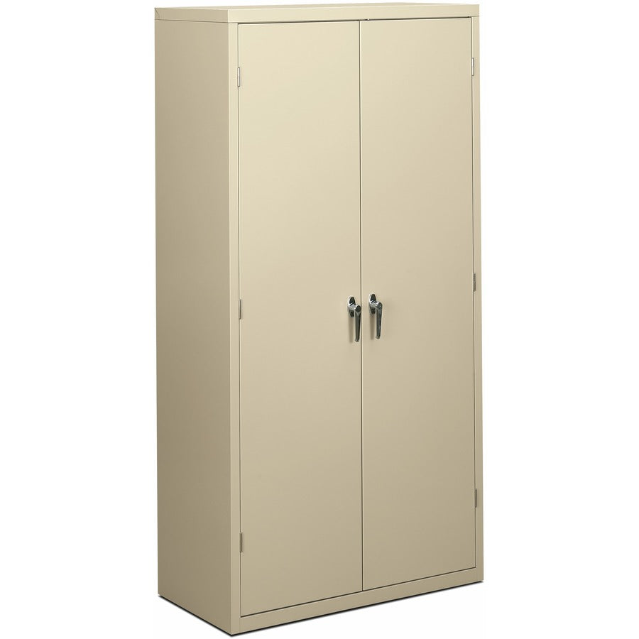 HON Brigade HSC1872 Storage Cabinet - 36" Width x 18.1" Depth x 72" Height - 5 x Shelf(ves) - Hinged Door(s) - 251.33 lb Load Capacity - Adjustable Shelf, Rugged, Reinforced, Welded, Locking Mechanism, Leveling Glide, Heavy Duty, Durable, Tamper Resist...