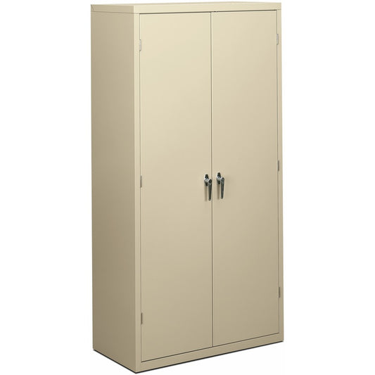HON Brigade HSC1872 Storage Cabinet - 36" Width x 18.1" Depth x 72" Height - 5 x Shelf(ves) - Hinged Door(s) - 251.33 lb Load Capacity - Adjustable Shelf, Rugged, Reinforced, Welded, Locking Mechanism, Leveling Glide, Heavy Duty, Durable, Tamper Resist...