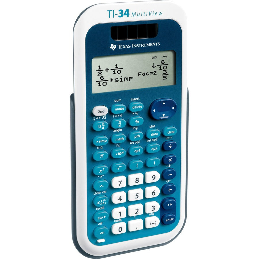Texas Instruments TI-34 MultiView Scientific Calculator - 4 Line(s) - Battery/Solar Powered - 0.7" Height x 3.2" Width x 6.1" Depth - 1 Each