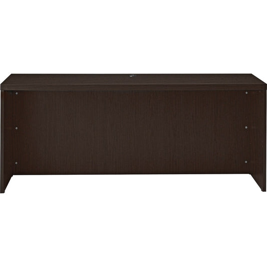 Safco Aberdeen 72" Credenza - 29.5" Height x 72" Width x 24" Depth, 1.6" Thickness Surface - Material: Medium Density Fiberboard (MDF), Laminate - Finish: Mocha - Cable Management, Grommet, Leveler, Modesty Panel - 1 Each