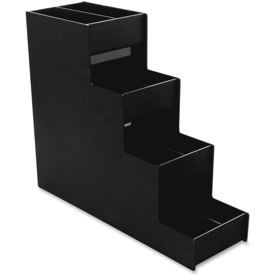 Vertiflex Narrow Condiment Organizer - 8 Compartment(s) - 4 Divider(s) - 15.88" Height x 6" Width x 19" Depth - Black - 1 Each