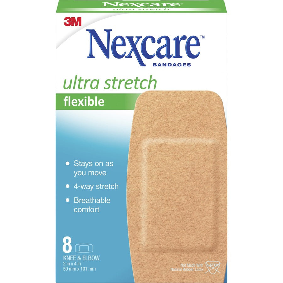 Nexcare Soft 'n Flex Bandages, 2"W - 8 - 1.88" Width x 4" Length - Tan - 1 Box