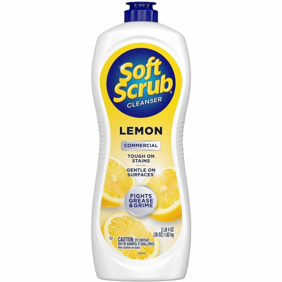 Soft Scrub All Purpose Cleanser - For Kitchen - 36 fl oz (1.1 quart) - Lemon Scent - Disinfectant, Pleasant Scent, Anti-bacterial - 1 Each