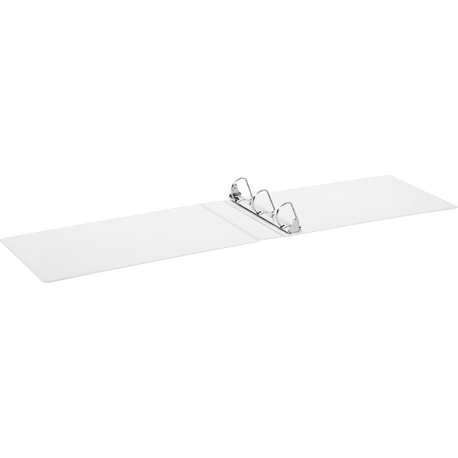Cardinal&reg, ClearVue Overlay Tabloid D-Ring Binder - 2" Binder Capacity - Tabloid - 11" x 17" Sheet Size - 540 Sheet Capacity - 2 3/4" Spine Width - 3 Ring - Fastener: D-Ring - Vinyl - White - 2.62 lb - Recycled - Clear Overlay, Non Locking Mechanism...
