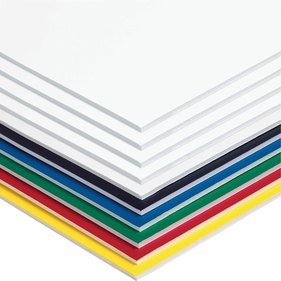 UCreate Foam Board - Craft, Classroom - 20" Height x 30" Width - Assorted - Polystyrene - 10 / Carton