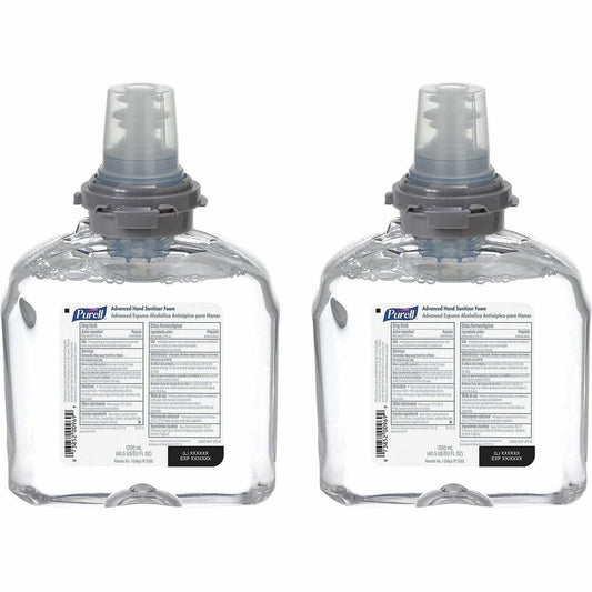 PURELL, Hand Sanitizer Foam Refill - Clean Scent - 1.27 quart - Skin - White - 2 / Carton