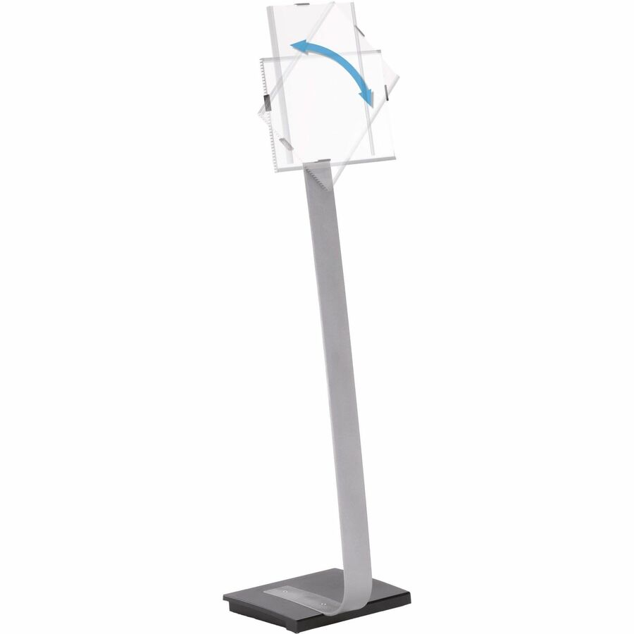 DURABLE Info Sign Duo Floor Sign Stand - 46.50" Height x 11" Width x 11.50" Depth - Metal - Aluminum
