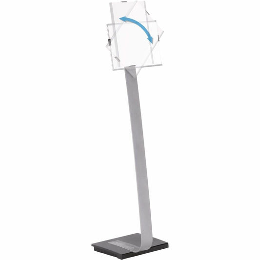 DURABLE Info Sign Duo Floor Sign Stand - 46.50" Height x 11" Width x 11.50" Depth - Metal - Aluminum