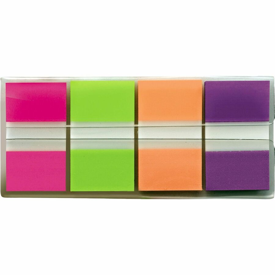 Post-it&reg, Flags - 160 - 1" Flag/Note Width x 1 3/4" Flag/Note Length - Rectangle - Unruled - Pink, Green, Orange, Purple, Assorted - Dispenser Included - 160 / Pack